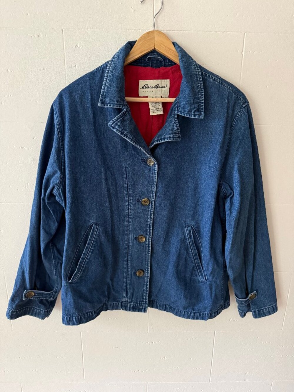 Eddie Bauer | Vintage 90s Denim Chore Jacket Blazer Classic | Small
